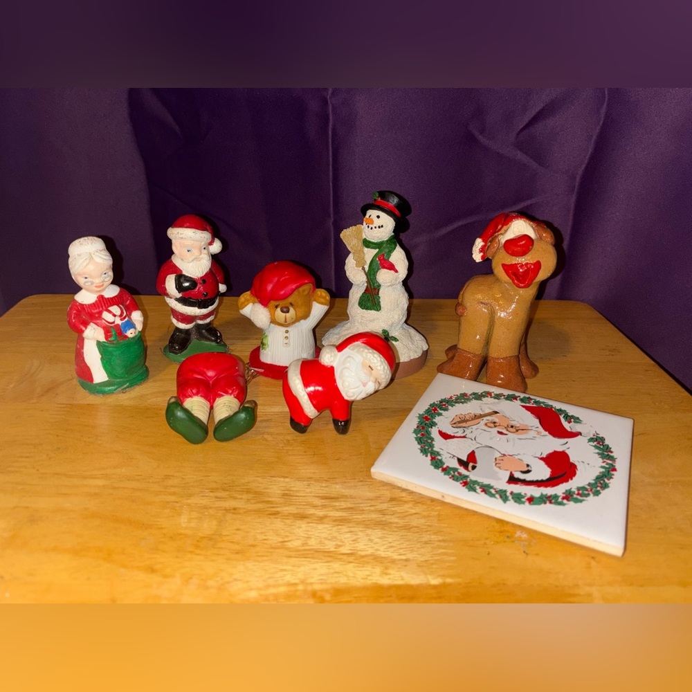 Christmas figurine ornament lot